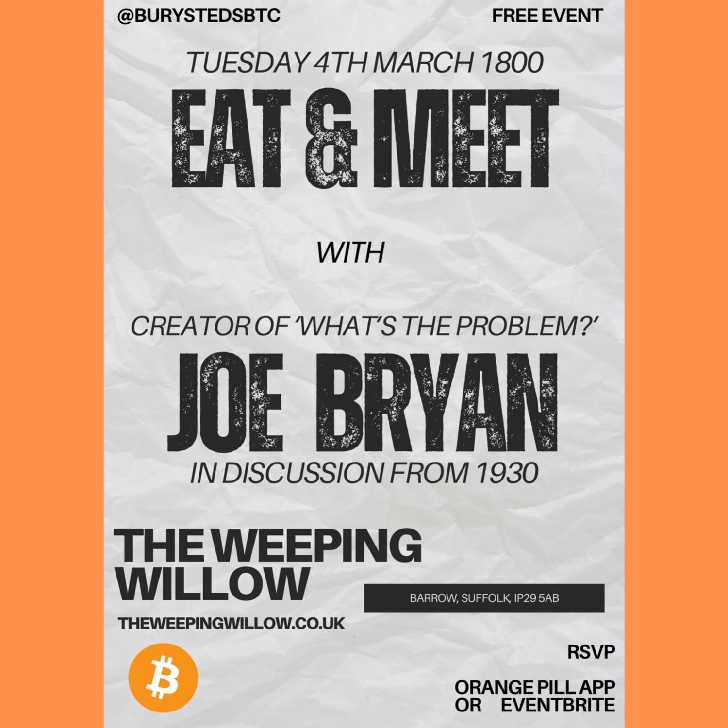 Eat & meet: free drink if you RSVP on OPA!