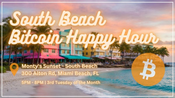 South Beach Miami Bitcoin Happy Hour at Monty's 300 Alton