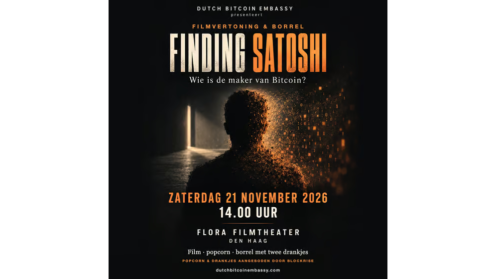 Finding Satoshi: filmvertoning & borrel – Den Haag