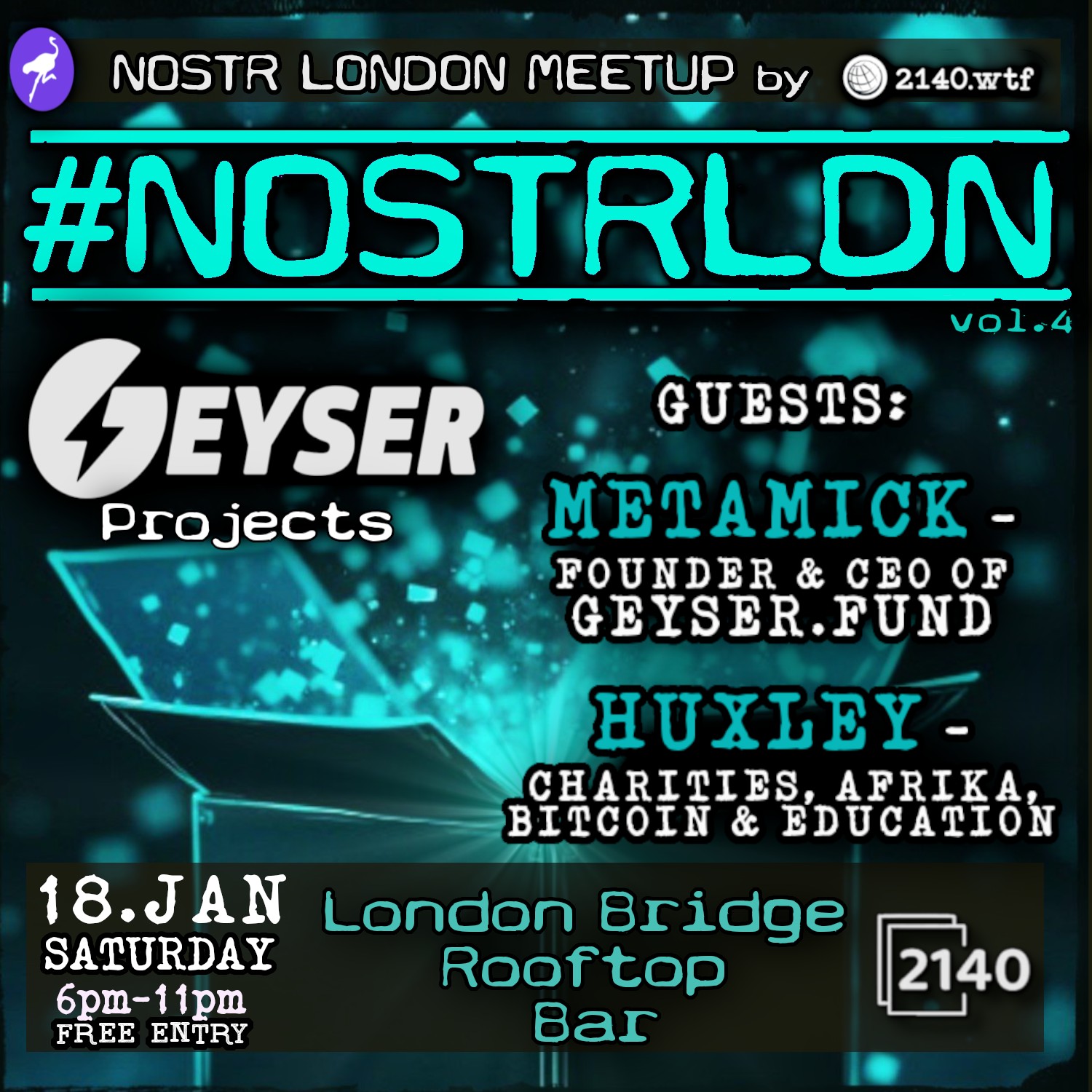 #NOSTRLDN v.4 FUNDRAISING WITH BITCOIN - GEYSER.FUND PROJECTS
