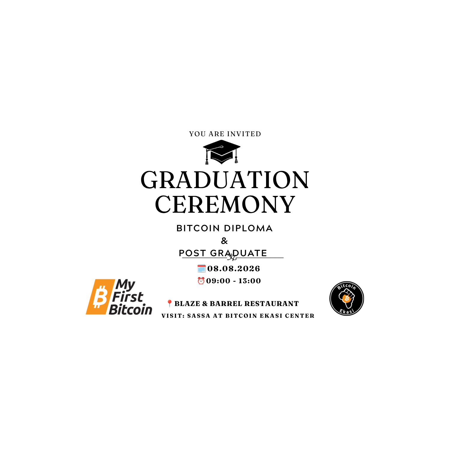 Graduation Ceremony: Bitcoin Diploma & Post Graduate 
