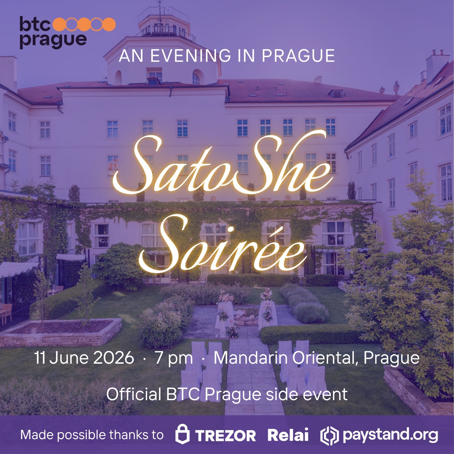 SatoShe Soirée at BTC Prague