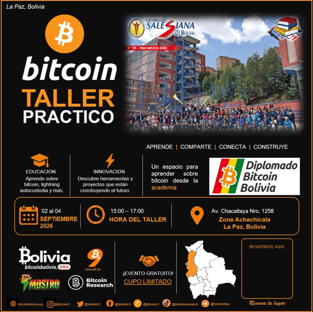 Bitcoin Taller Práctico - Universidad Salesiana, La Paz