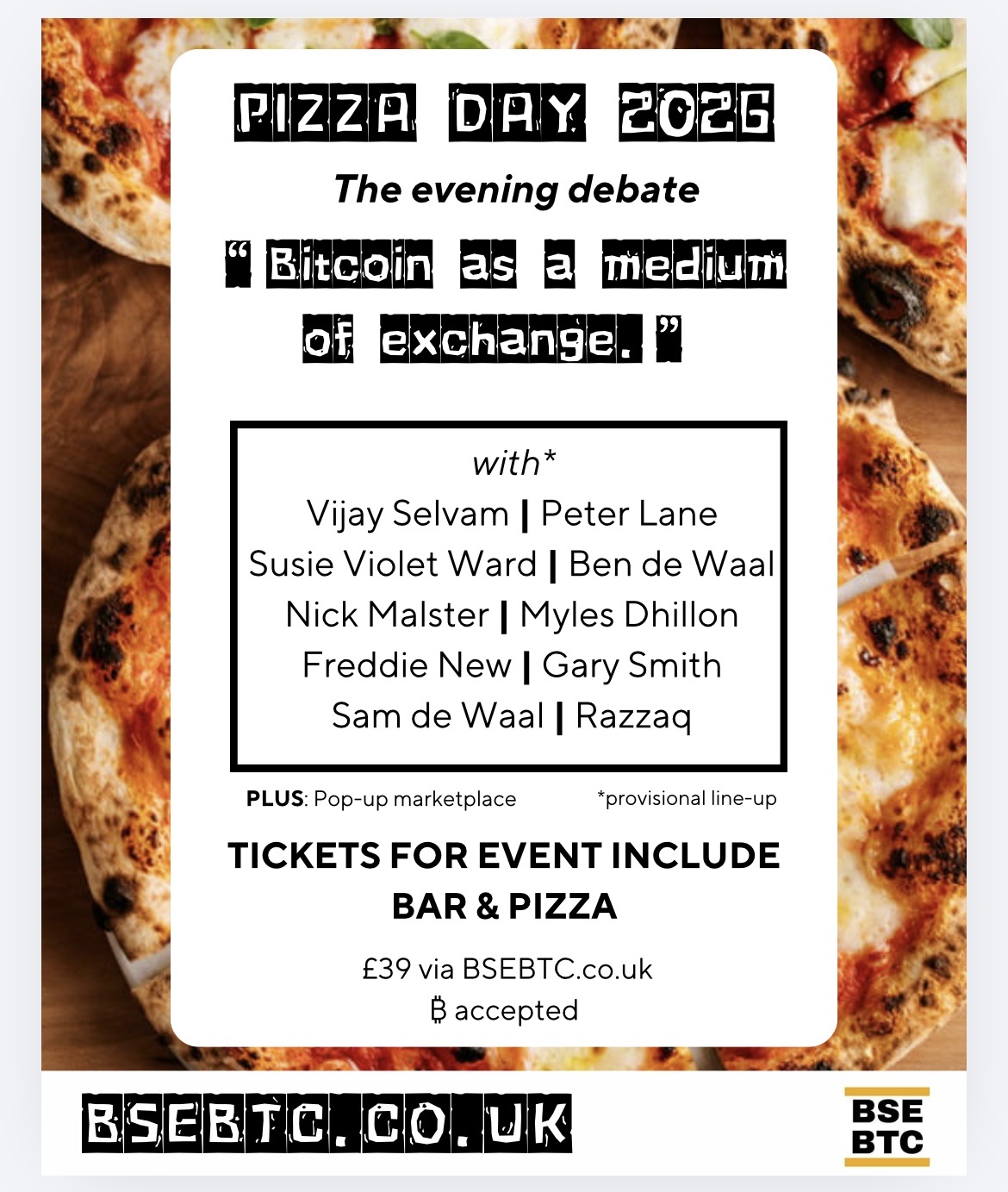 The Pizza Day evening extravaganza: debates & pizza!