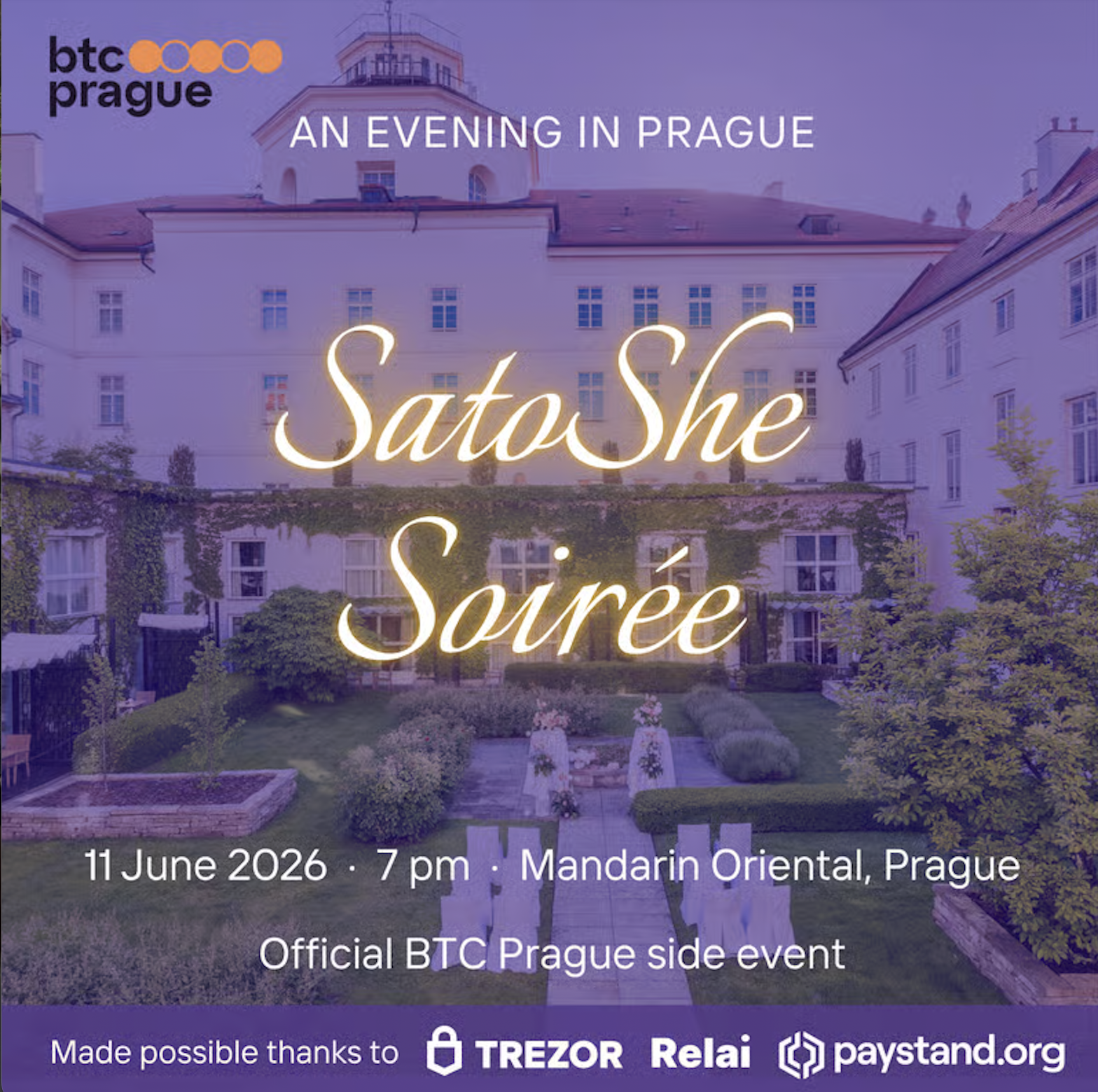 SatoShe Soirée at BTC Prague
