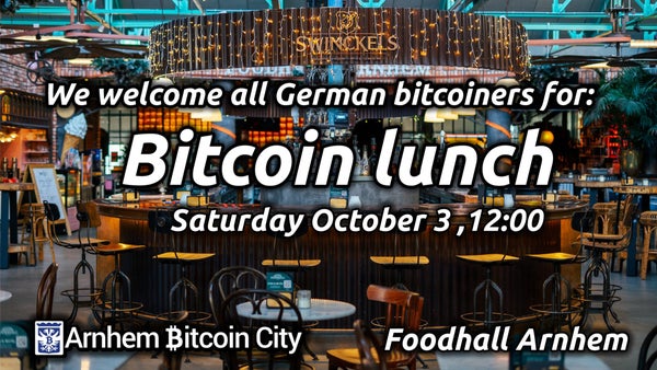 [ARNHEM] Bitcoin Lunch with Germans!