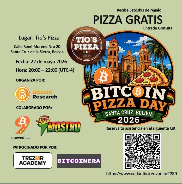 Bitcoin Pizza Day 2026 Santa Cruz de la Sierra, Bolivia 🇧🇴