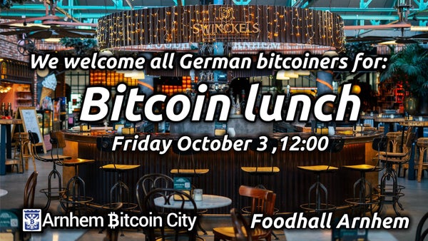 [ARNHEM] Bitcoin Lunch with Germans!