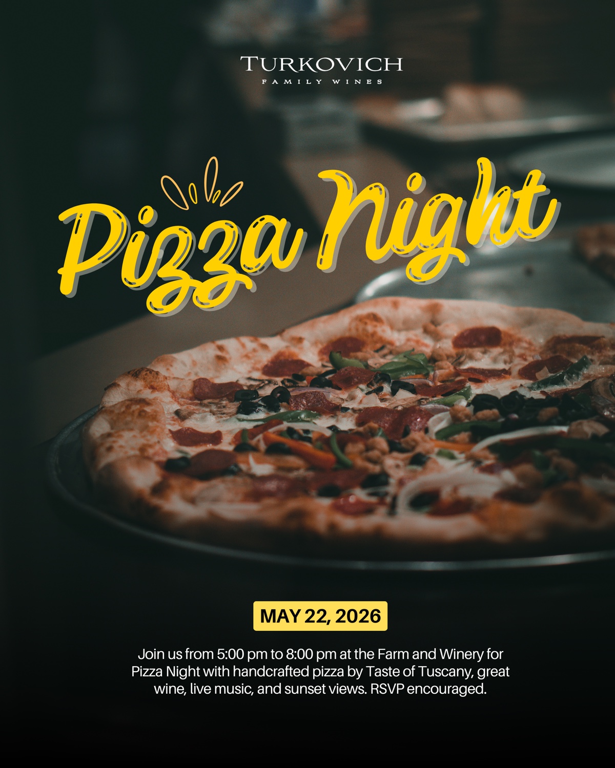 Winery Bitcoin Pizza Day