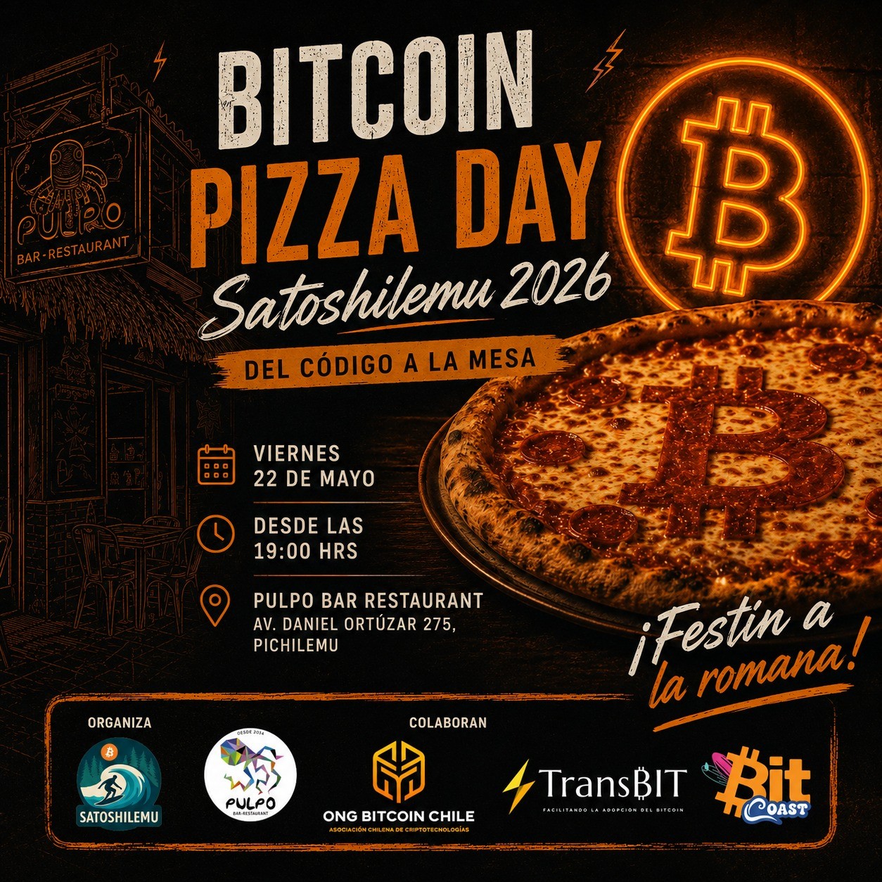 🍕 ⚡ Bitcoin Pizza Day — Satoshilemu 2026 🏄🏼