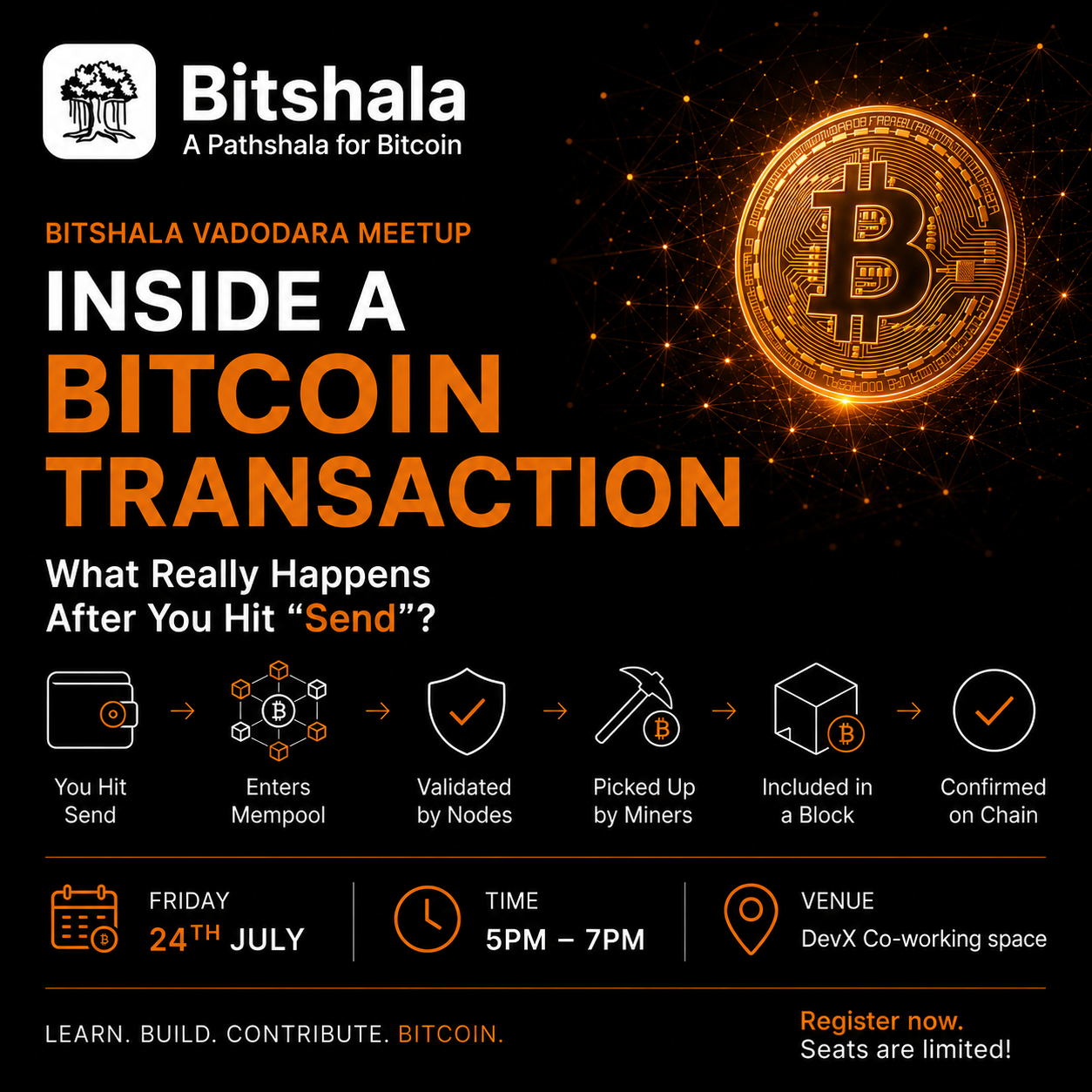Inside a Bitcoin Transaction: What Really Happens After You Hit "Send"? | Vadodara Meetup