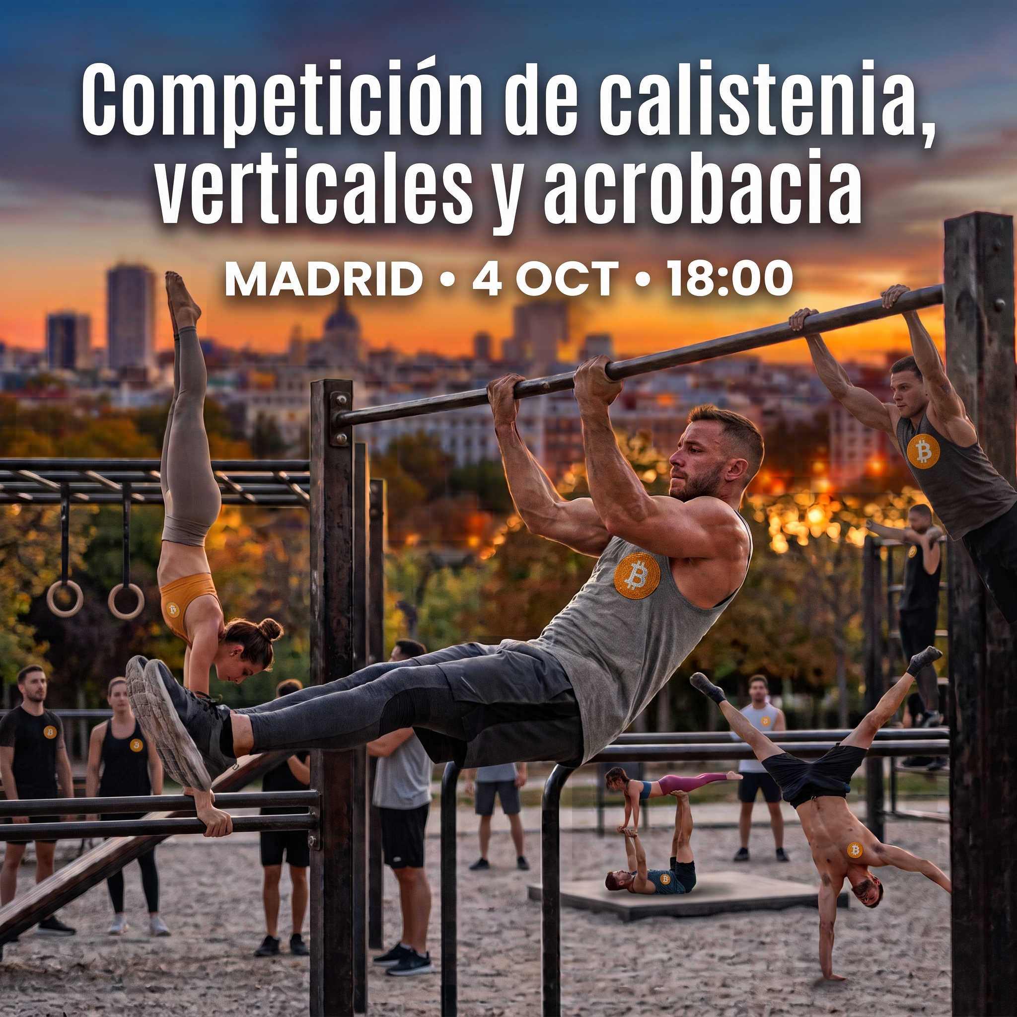 Competición de calistenia, verticales y acrobacia