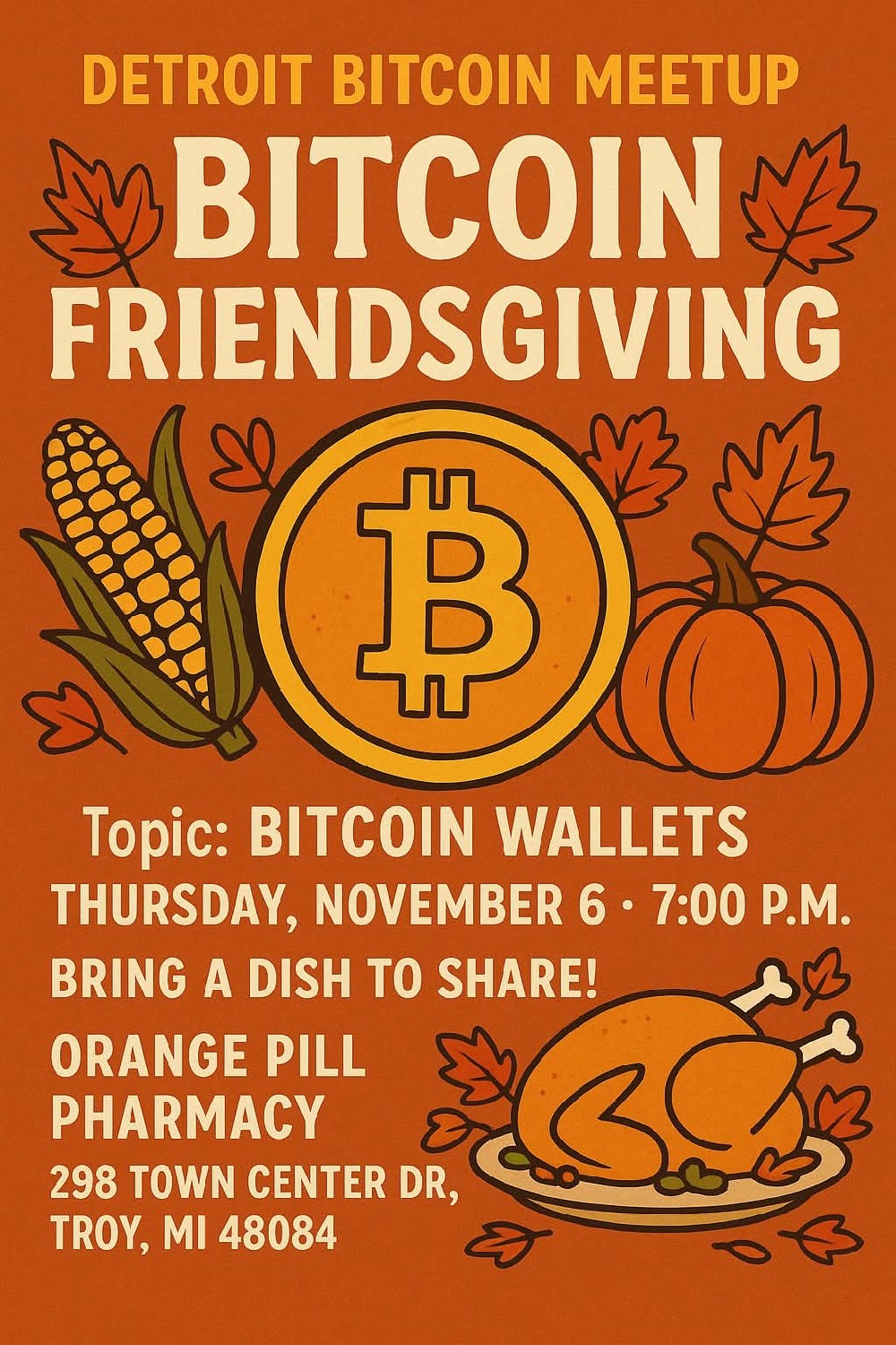 🍁 Bitcoin Friendsgiving – Detroit Bitcoin Meetup 🍁
