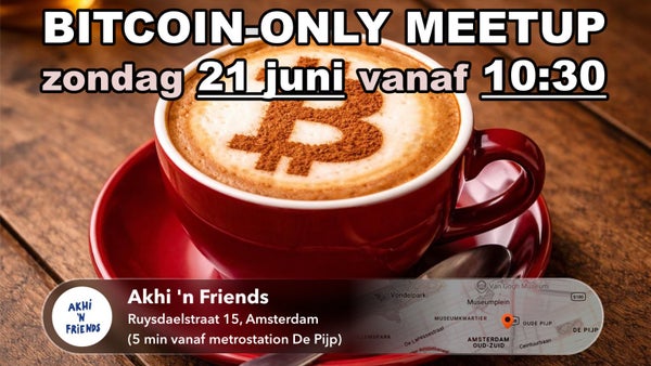 Bitcoin-only koffie meetup Amsterdam