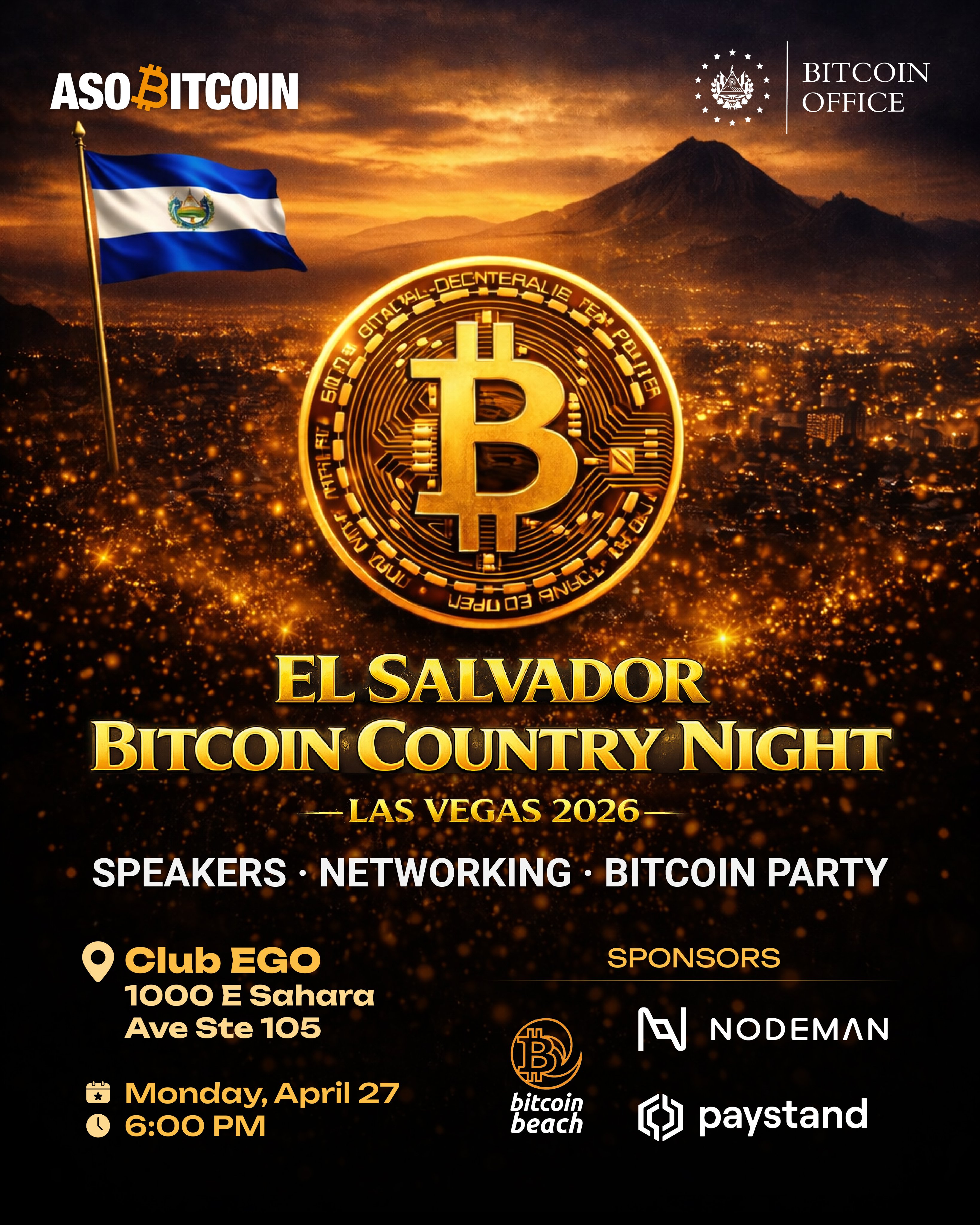 El Salvador Bitcoin Country Night