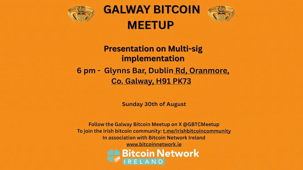 Galway Bitcoin Meetup – Multisig Implementation