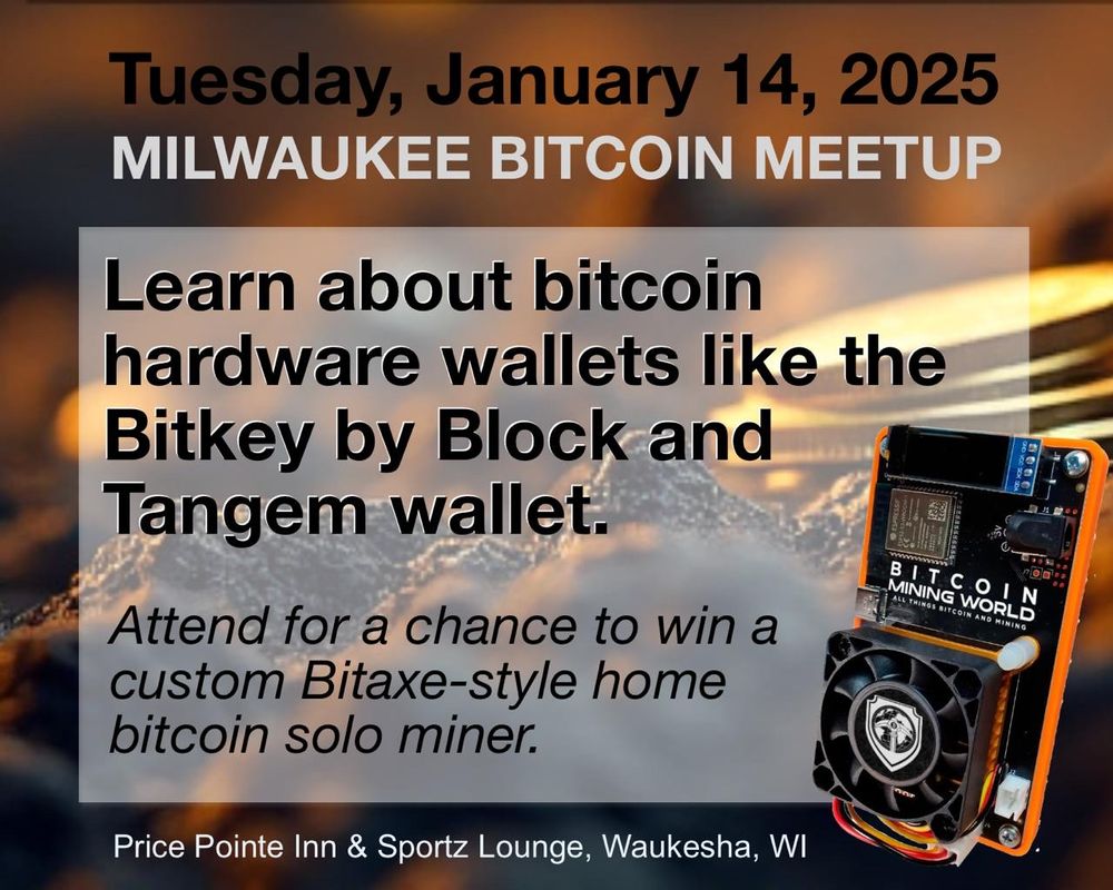 January's Milwaukee Bitcoin Meetup: Bitcoin Wallet Discussion