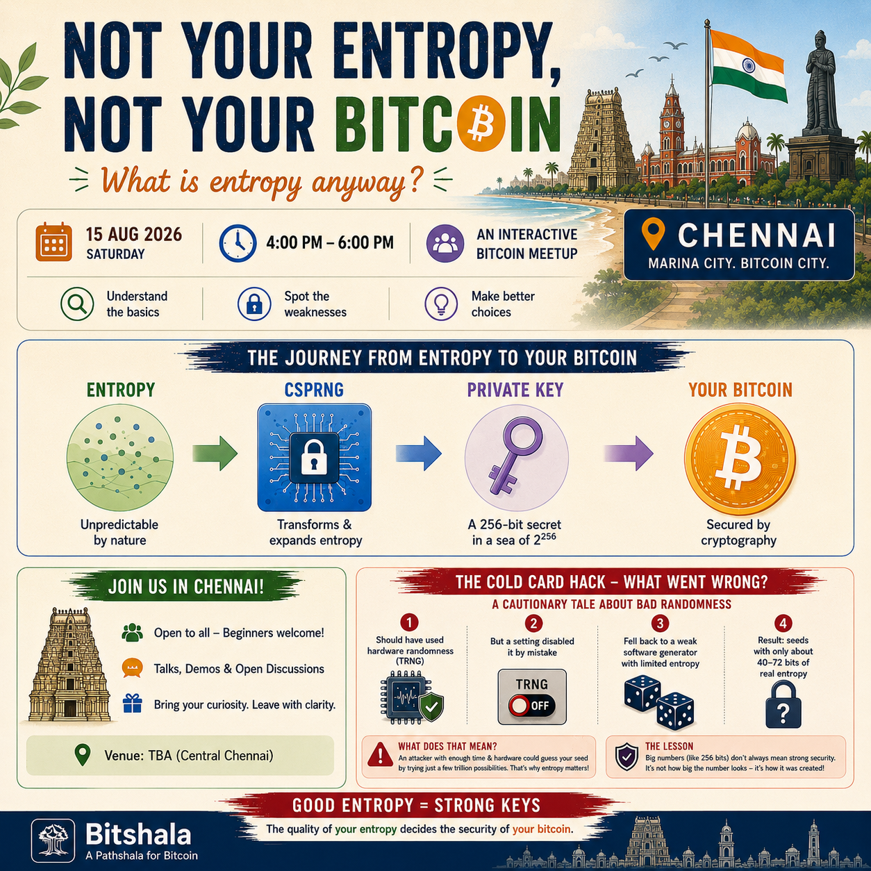 Not Your Entropy, Not Your Bitcoin | Chennai