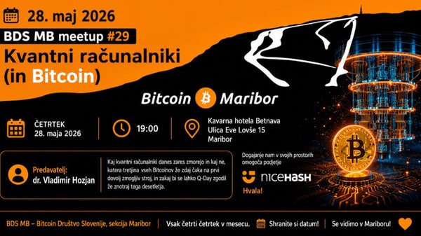 29th Bitcoin Maribor meetup - MAJ 2026!