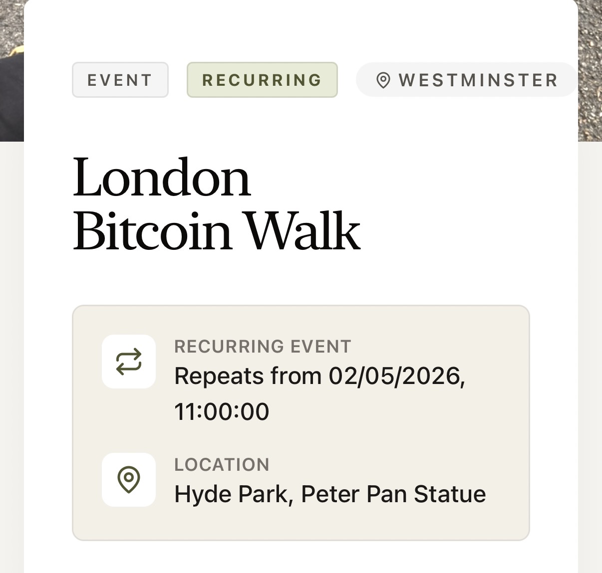 London Bitcoin Walk - Summer edition!