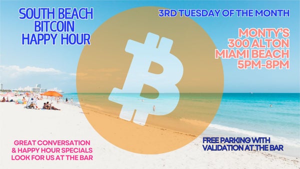 South Beach Miami Bitcoin Happy Hour at Monty's 300 Alton
